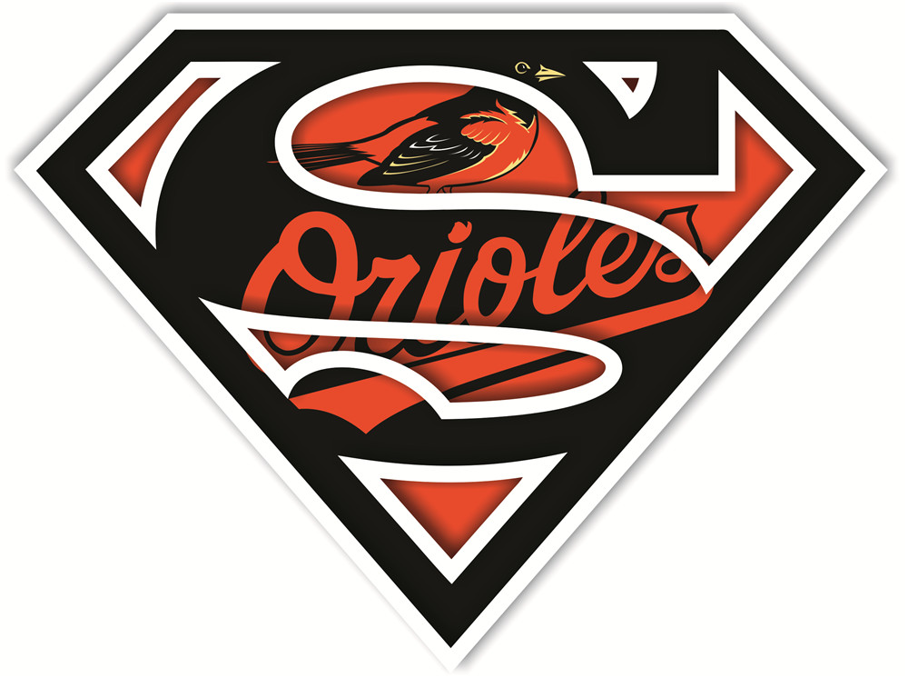 Baltimore Orioles superman logos iron on heat transfer